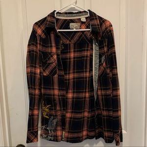 Button up plaid shirt